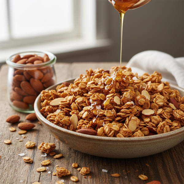 Crispy Honey Almond Granola recipe