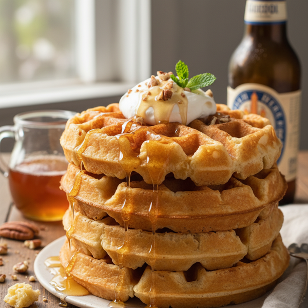 Crispy Honey Beer Waffles recipe