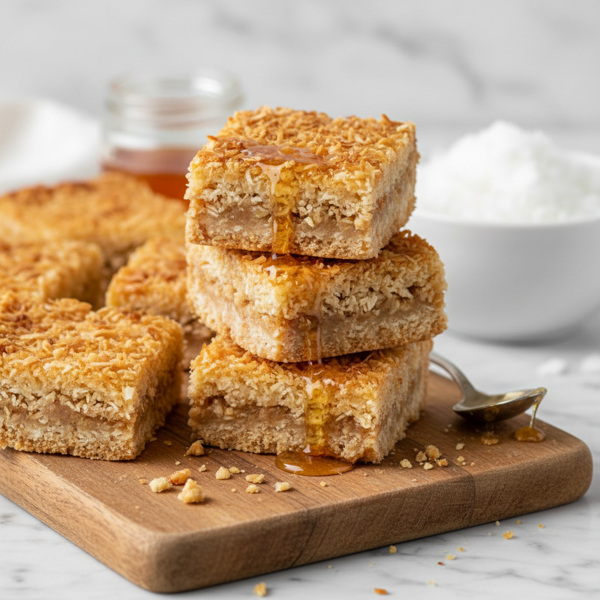 Crispy Honey Coconut Bars recipe