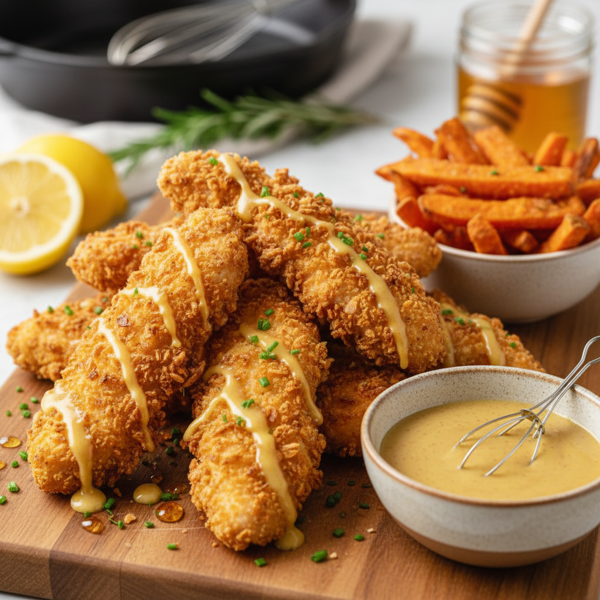 Crispy Honey Mustard Chicken Tenders recipe