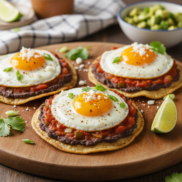 Crispy Huevos Rancheros Tostadas recipe