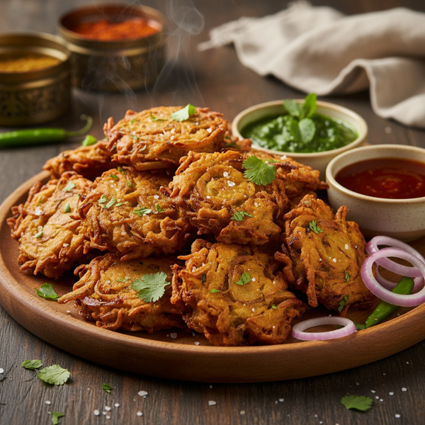Crispy Indian Onion Fritters (Bhajis) recipe