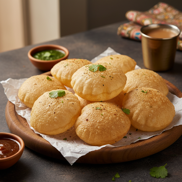 Crispy Indian Puri Puffs recipe