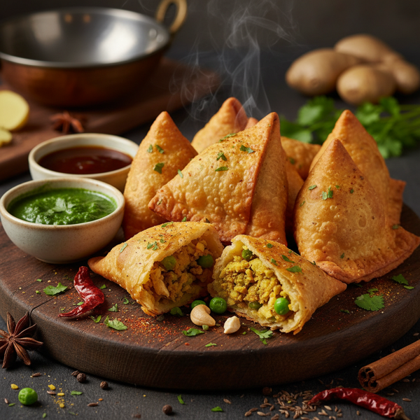 Crispy Indian Spiced Potato Samosas recipe