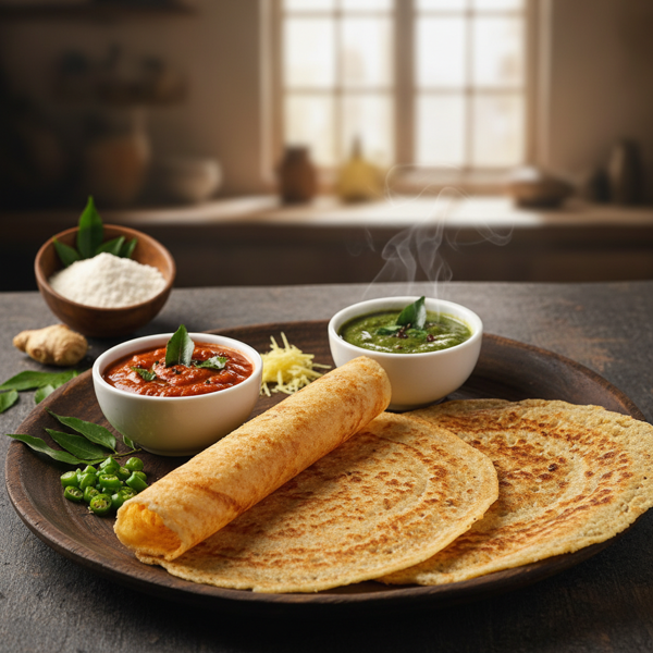 Crispy Instant Semolina Dosas recipe