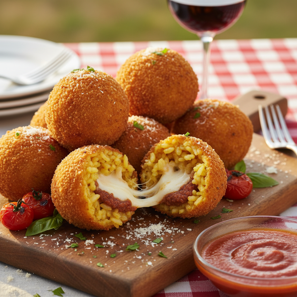Crispy Italian Arancini (Rice Balls) recipe