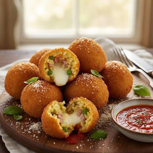 Crispy Italian Rice Arancini recipe