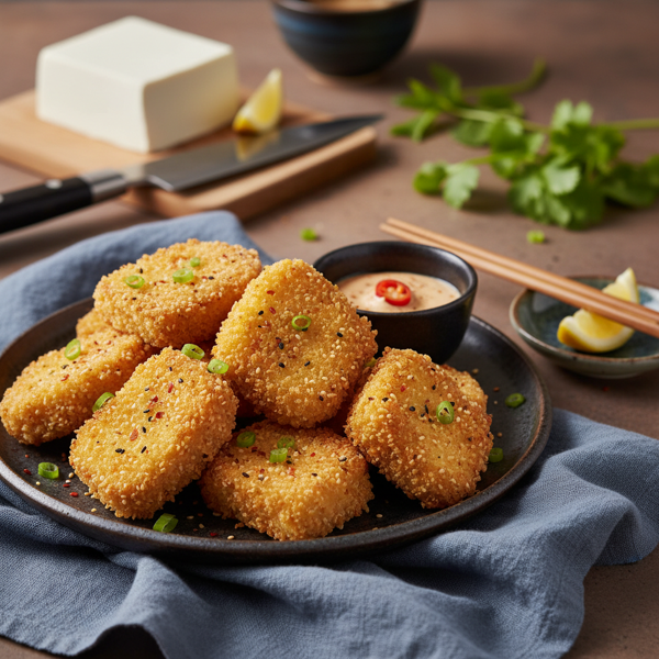 Crispy Japanese-Style Tofu Nuggets recipe