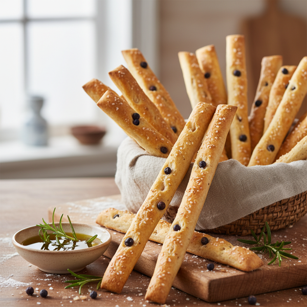 Crispy Juniper-Infused Breadsticks recipe