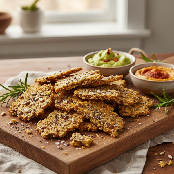 Crispy Keto Seed Crackers recipe