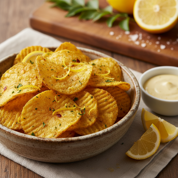 Crispy Lemon Curry Potato Chips recipe