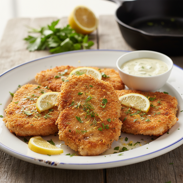 Crispy Lemon Herb Chicken Cutlets recipe