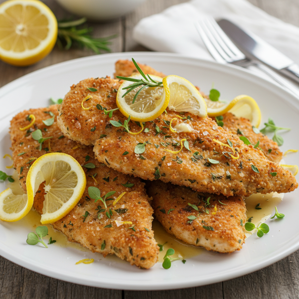 Crispy Lemon Herb Chicken Milanese recipe