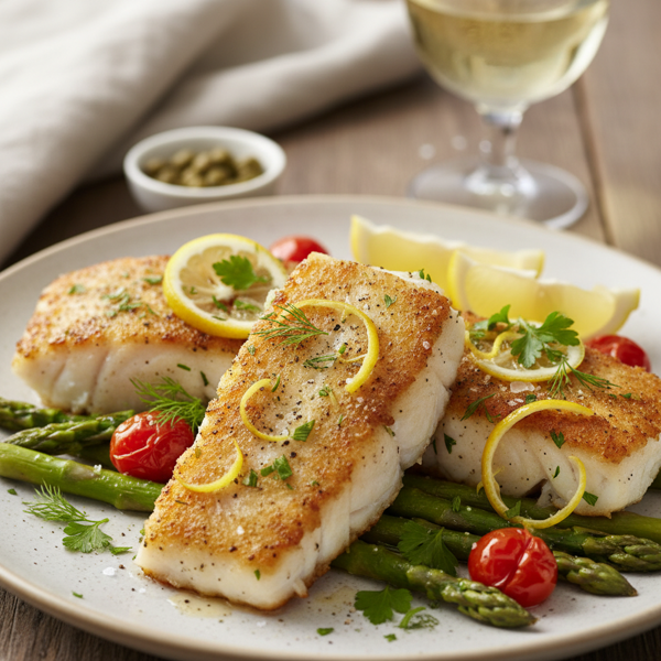Crispy Lemon Herb Cod Fillets recipe