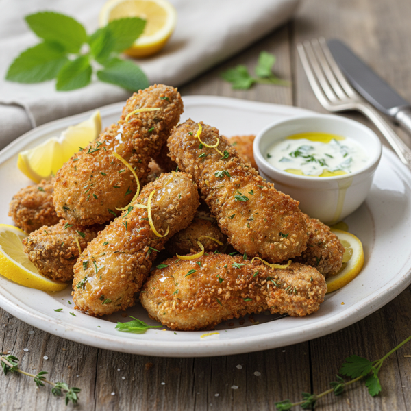 Crispy Lemon Herb Frog Legs recipe