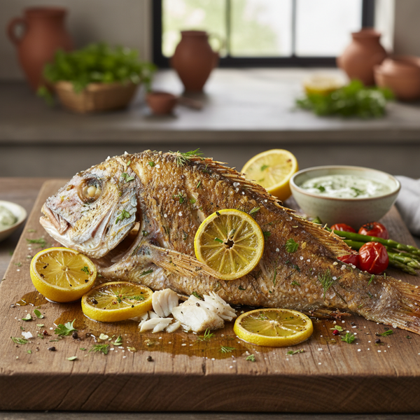 Crispy Lemon Herb Red Snapper recipe