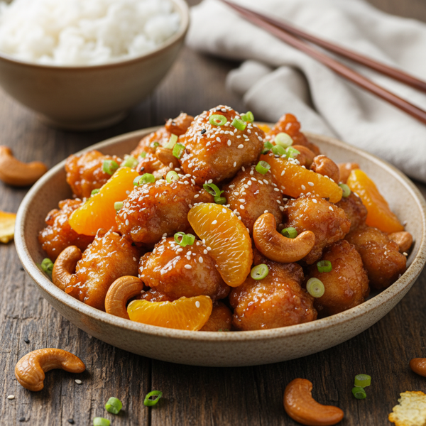 Crispy Mandarin Cashew Delight recipe