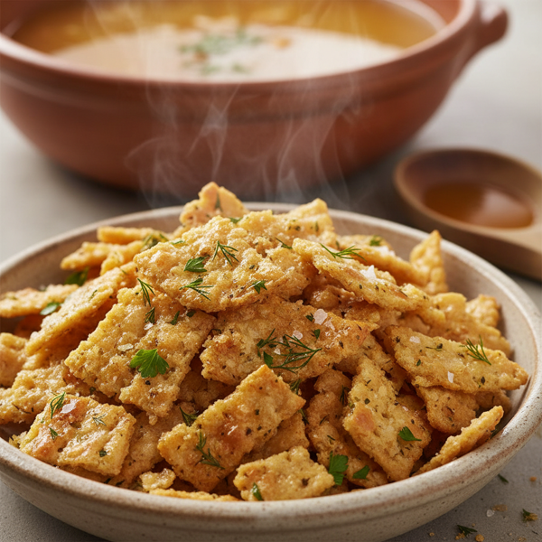 Crispy Matzah Farfel Topping for Soups recipe