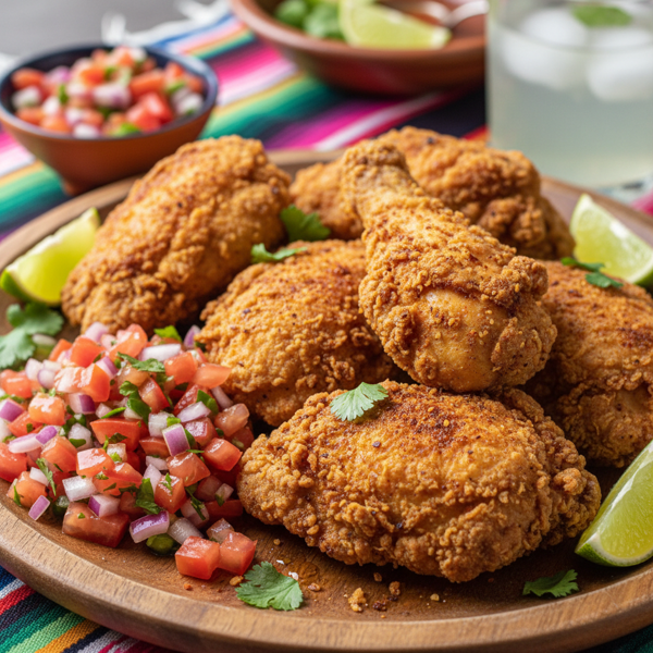 Crispy Mexican-Style Chicken with Salsa recipe