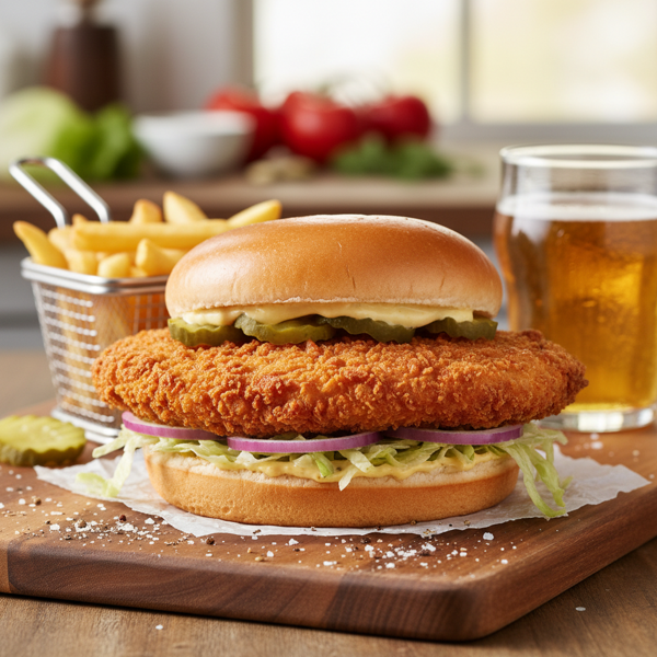 Crispy Midwest Pork Tenderloin Sandwich recipe