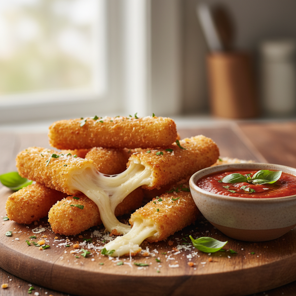 Crispy Mozzarella Cheese Sticks with Marinara recipe