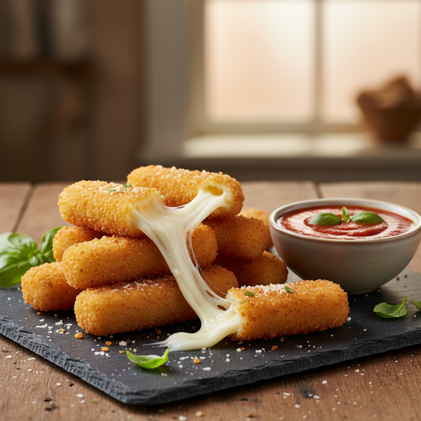 Crispy Mozzarella Treasure Sticks recipe