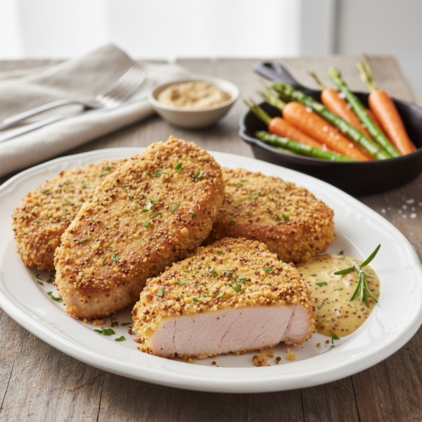 Crispy Mustard-Crusted Pork Chops recipe