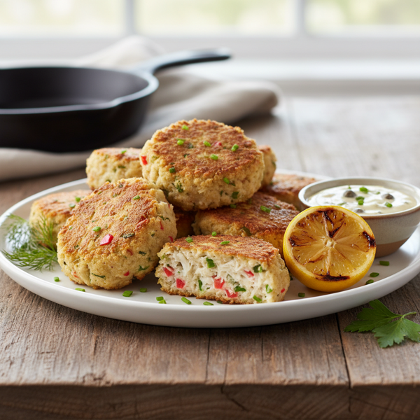 Crispy New England-Style Crab Cakes recipe