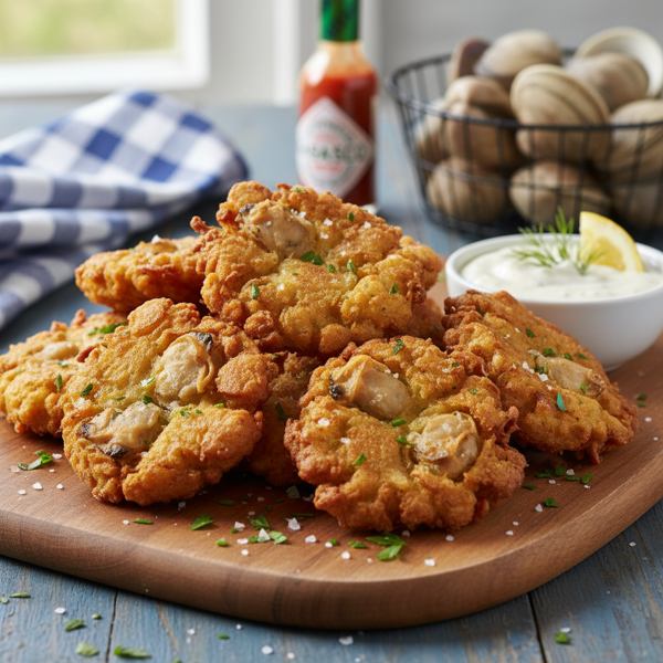 Crispy New England Clam Fritters recipe