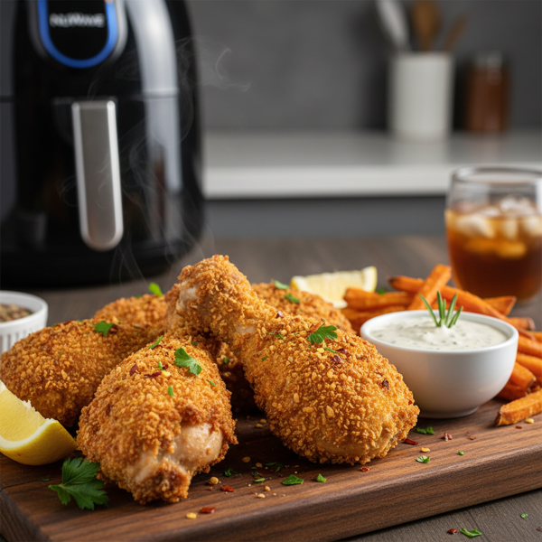 Crispy NuWave Air-Fried Chicken Delight recipe
