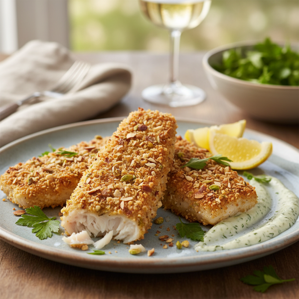 Crispy Nut-Crusted Fish Fillets recipe