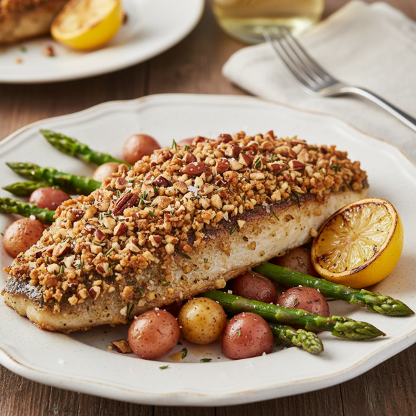 Crispy Nut-Crusted Lake Trout recipe