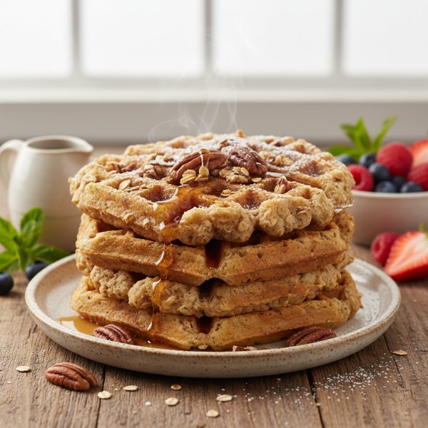 Crispy Oat-Pecan Waffles recipe