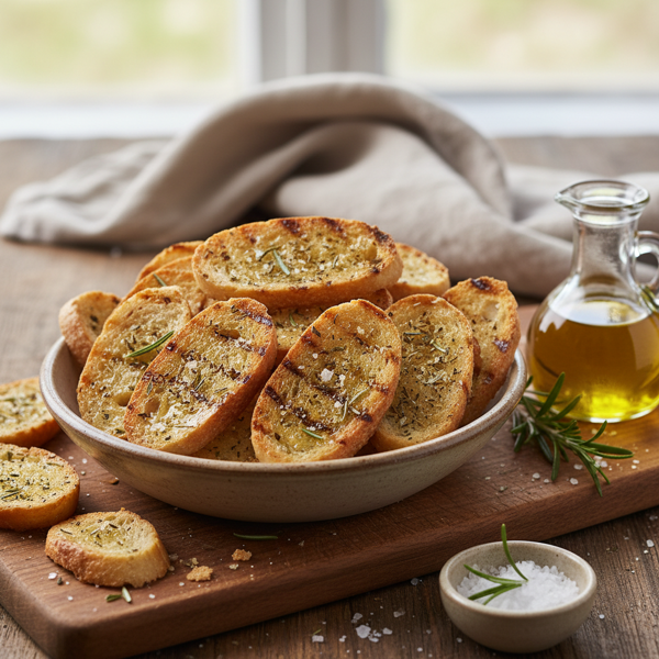 Crispy Olive Oil Baguette Crisps recipe