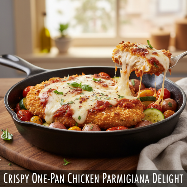 Crispy One-Pan Chicken Parmigiana Delight recipe