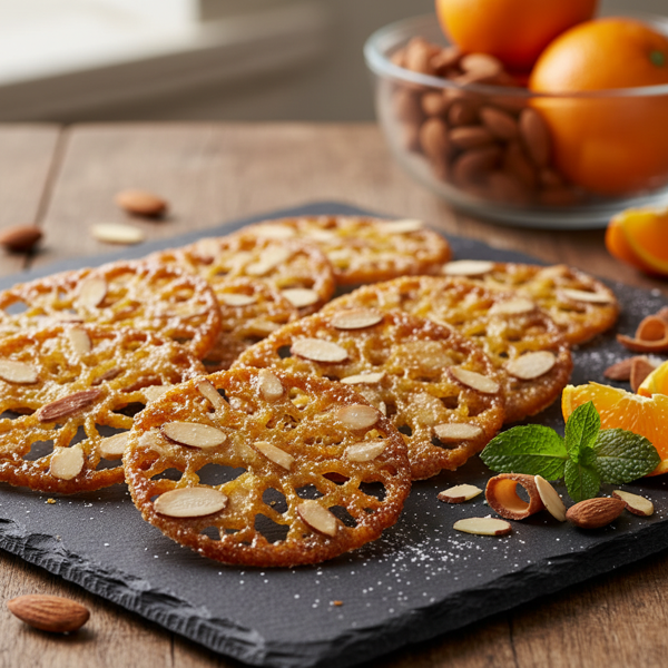 Crispy Orange-Almond Lace Cookies recipe