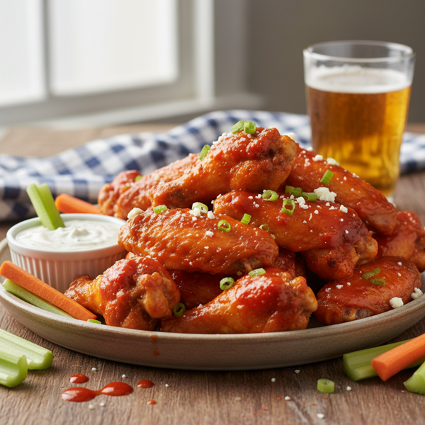 Crispy Oven-Baked Buffalo Chicken Wings recipe