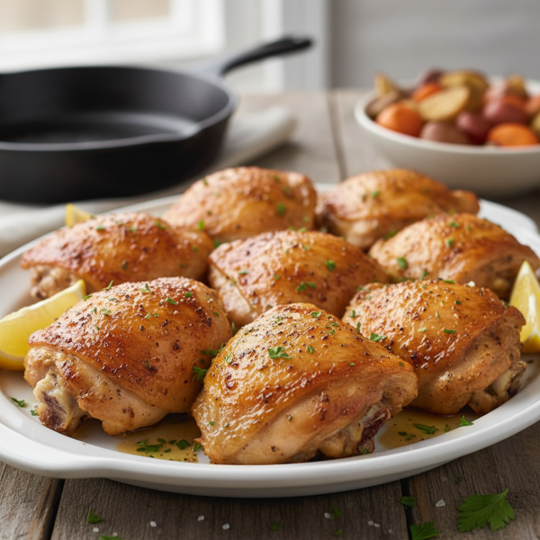 Crispy Oven-Baked Chicken Thighs recipe