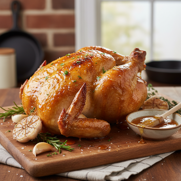 Crispy Oven-Baked Chicken with Sweet Honey Butter Glaze recipe