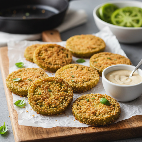 Crispy Oven-Baked Green Tomatoes recipe