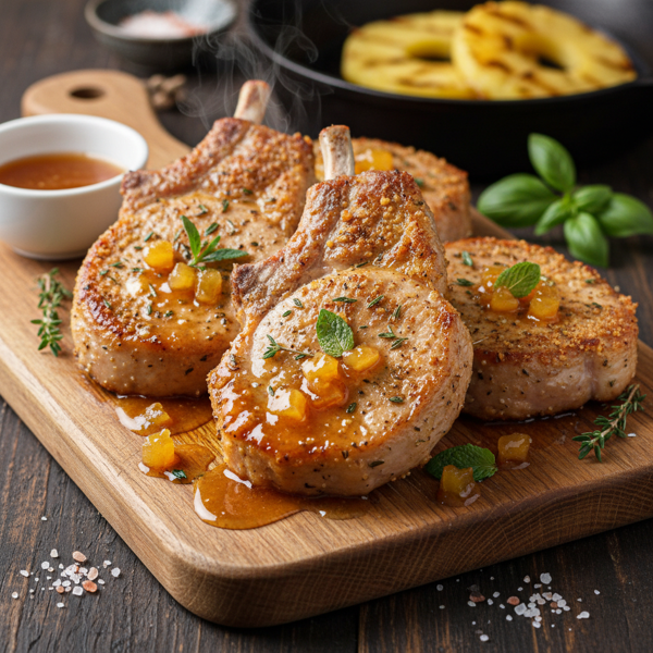 Crispy Oven-Baked Pork Chops with Pineapple Glaze recipe