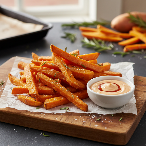 Crispy Oven-Baked Sweet Potato Fries recipe