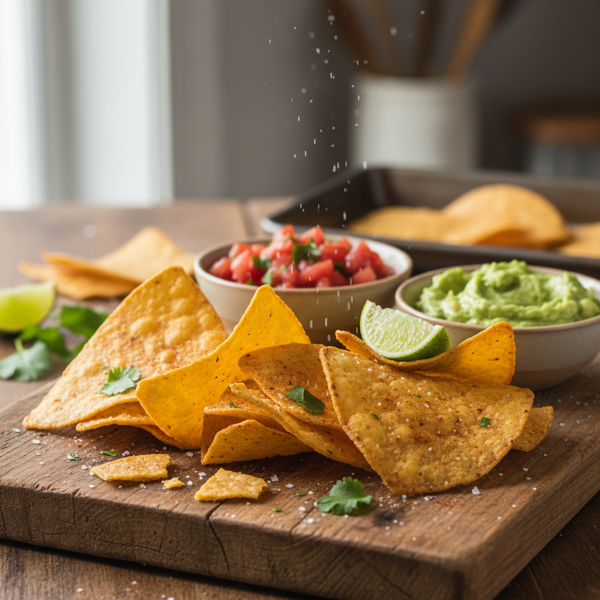Crispy Oven-Baked Tortilla Chips recipe