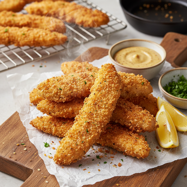 Crispy Oven-Fried Chicken Strips recipe
