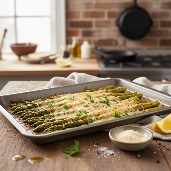 Crispy Oven-Roasted Asparagus with Parmesan Crust recipe