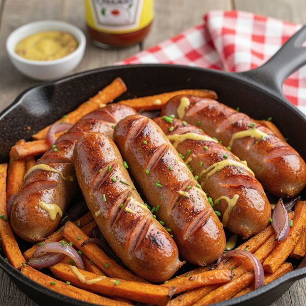 Crispy Oven-Roasted Hot Dogs recipe