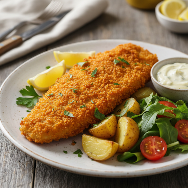 Crispy Pan-Fried Blue Hake with Paprika Batter recipe