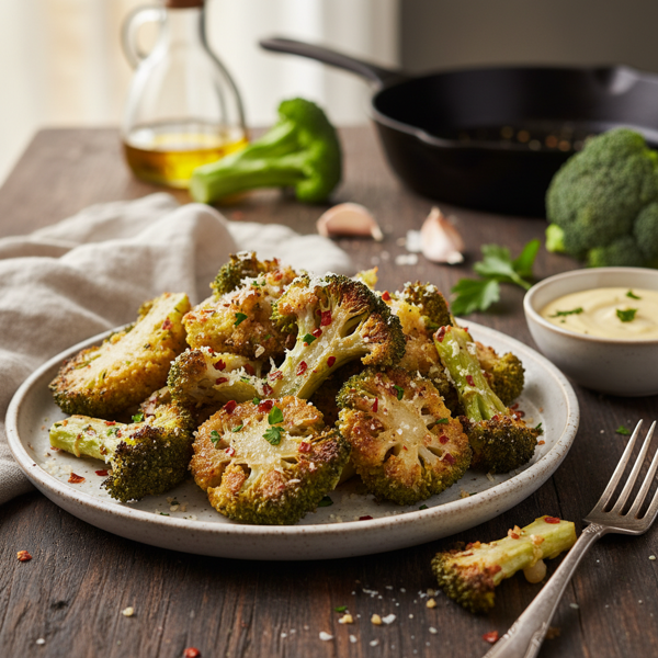 Crispy Pan-Fried Broccoli Delight recipe