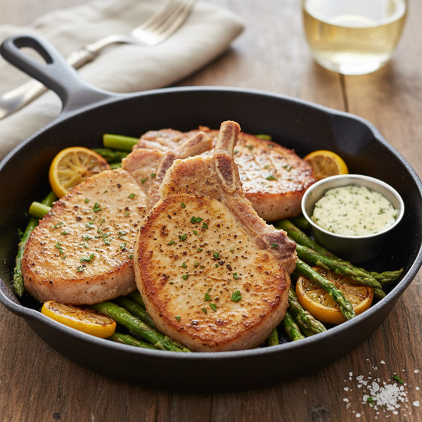 Crispy Pan-Seared Thin Pork Chops recipe