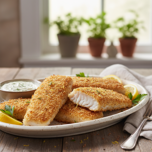 Crispy Panko-Crusted Fish Fillets recipe